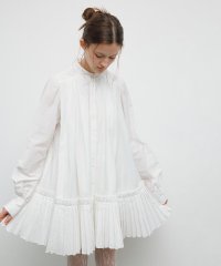 DECADE CLASSIC/ディケイドクラシック DECADE CLASSIC DECADE CLASSIC スタンドカラー プリーツ シャツワンピース/508186251