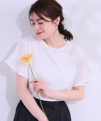 SHOO・LA・RUE　DRESKIP/【S－LL/ひんやり/プチプラ】女性らしさ溢れる お袖シアーフリルトップス/508186680