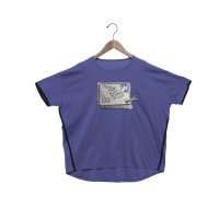 BRODIAEA/ブローディア BRODIAEA 抗菌スムースカットソー エアメール風プリント配色ライン半袖プルオーバー/508187329