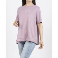 BRODIAEA/ブローディア BRODIAEA PREMIUMスムース YESスパンコール刺繍半袖Tシャツ/508187364