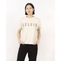 EGLANTINE/エグランティーヌ EGLANTINE ローズペトール加工 CELFIEロゴプリントTシャツ/508187379