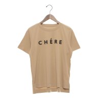 EGLANTINE/エグランティーヌ EGLANTINE ローズペトール加工 CHEREパイルロゴ半袖Tシャツ/508187380