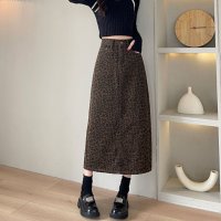 Belle Cie/ベルシー Belle Cie ボトム スカート ロングスカート ストレート レオパード ヒョウ レディース 韓国ファッション 豹 大きいサイズ アニマル柄 スリ/508187384
