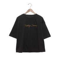EGLANTINE/エグランティーヌ EGLANTINE バイオスムース ロゴ刺繍5分袖Tシャツ/508187389