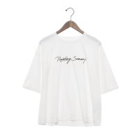 EGLANTINE/エグランティーヌ EGLANTINE バイオスムース ロゴ刺繍5分袖Tシャツ/508187389