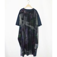 ScoLar/スカラー ScoLar チュール重ねコラージュ柄ワンピース/508187464