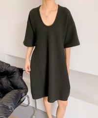 DECADE CLASSIC/ディケイドクラシック DECADE CLASSIC DECADE CLASSIC Uネック コクーンシルエット ミニワンピース/508187557