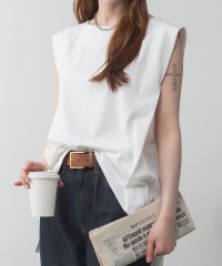 atONE/アットワン atONE 肩タックノースリーブボートネックTシャツ/508187598