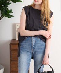 atONE/アットワン atONE 肩タックノースリーブボートネックTシャツ/508187598