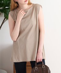 atONE/アットワン atONE 肩タックノースリーブボートネックTシャツ/508187598