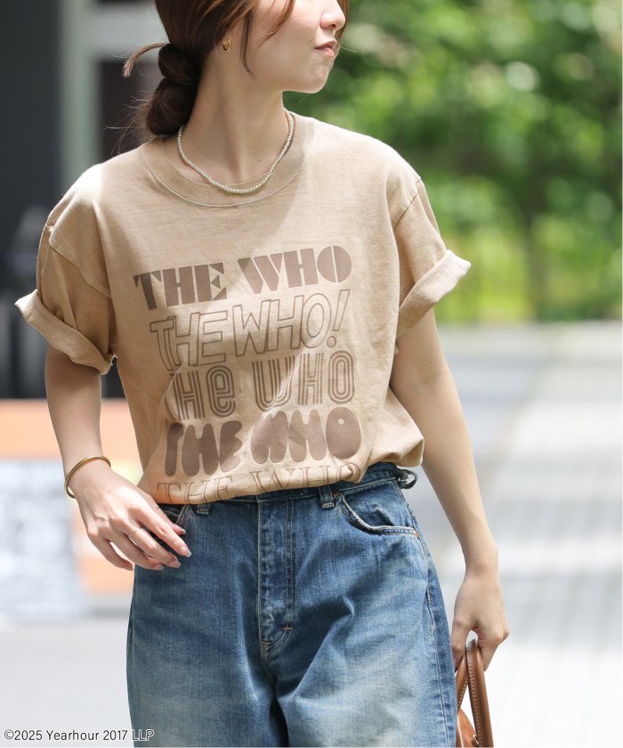 tシャツ 「洗濯機洗い可能」relumeオリジナルでグラフィック。ヴィンテージフロッキーロゴTEE レディース GOOD ROCK SPEED】＜MICKEY MOUSE＞フロッキープリントTシャツ