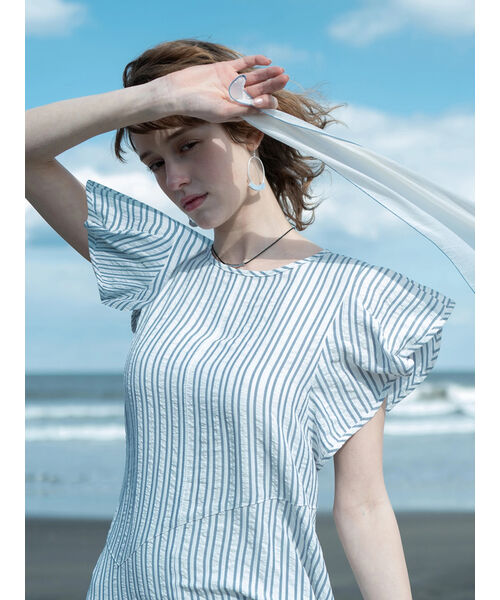 ストライプサッカーワンピース《2025summer catalog item