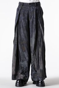 JULIUS/ユリウス JULIUS CUPRO TAFFETA COPPER SPATTLING TROUSERS/508188241
