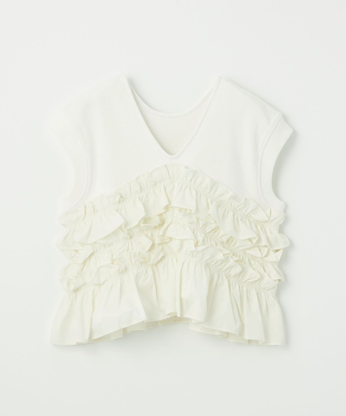 EMMEL REFINDS フライスフリル 2WAY Tシャツ EMMEL REFINES＞EM フライス フリル 2WAY Tシャツ(508188486