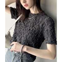 Classical Elf/クラシカルエルフ Classical Elf 華やかな高級感を演出する。カットジャガード短丈Tシャツ（半袖）/508188503