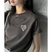クラシカルエルフ/クラシカルエルフ Classical Elf 大人のこなれたシンプルスタイル。タックデザインハート刺繍Tシャツ(半袖)/508188504
