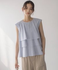 KUMIKYOKU（LARGE SIZE）/【WEB限定】コットンレーヨンシャーティングノースリーブ ブラウス/508188524