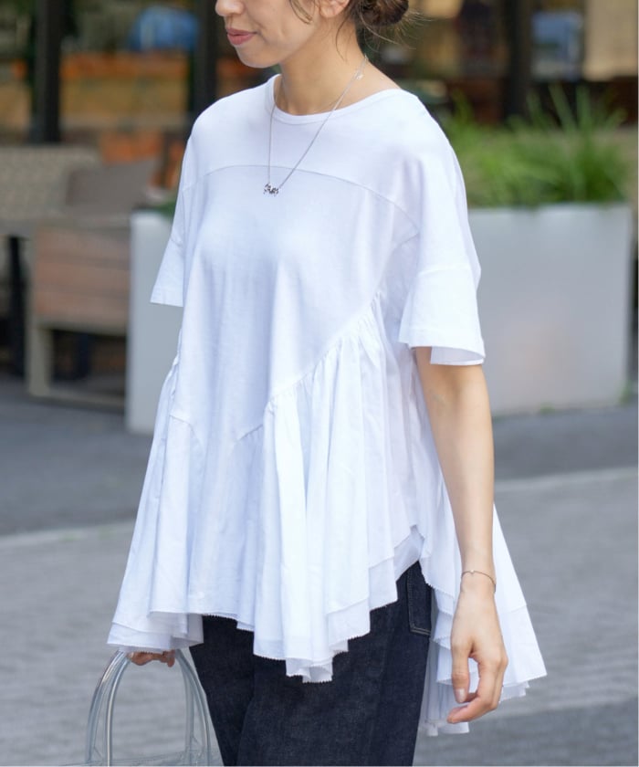 IENA◆Tシャツ/FREE/コットン/BEG/25-070-914-1410-2-0 IENA｜イエナのTシャツ／カットソー（レディース）の公式通販