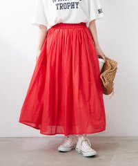 NICE CLAUP/OLIVE des OLIVE OUTLET/軽やかに揺れる【RMAF】【NAO】インドコットン使用カラーフレアスカート/508188808