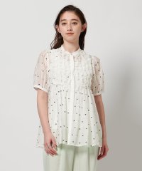 UNITED ARROWS/2トーン ドットジャガード ブラウス/508188867
