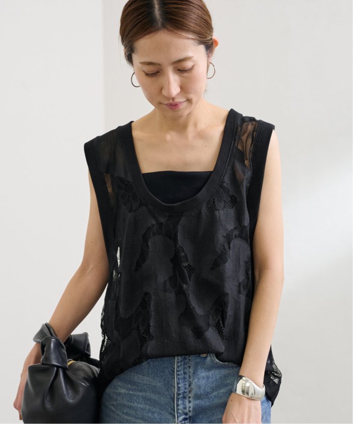 framework ESTHE OVERSIZED SHEER LACE ベスト ≪追加≫ESTHE OVERSIZED SHEER LACE ベスト 2(508189198
