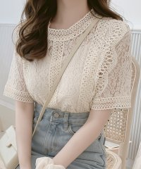 Girly Doll/ガーリードール Girly Doll レース半袖トップス【韓国ファッション】/508189294