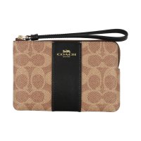 COACH/コーチ COACH ポーチ CW854 コーナー ジップ リストレット シグネチャー ストライプ レディース/508189324