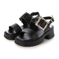 lus./ラスドット lus. 厚底ビジューバックルサンダル/508189604