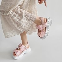 Shoes in Closet/シューズインクローゼット Shoes in Closet －シュークロ－ 軽量厚底 ボリュームソール ダブルリボン スポーツサンダル 5424/508189606