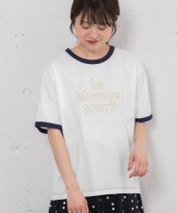 POU DOU DOU/プードゥドゥ POU DOU DOU ロゴ刺繍リンガーTシャツ/508189615