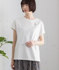POU DOU DOU/プードゥドゥ POU DOU DOU USAコットンワンポイント刺繍フレンチTee/508189618
