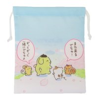 cinemacollection/シネマコレクション cinemacollection ポムポムプリン 巾着袋 マチ付き巾着 チームプリン ひとコマ サンリオ マリモクラフト きんちゃくポーチ /508189802