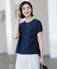 J.PRESS LADIES/【洗える】シアーエンブロイダリー カットソー/508190101