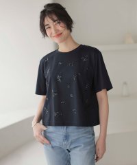 J.PRESS LADIES/【洗える】スパンコール Ｔシャツ/508190102
