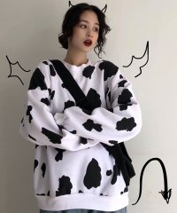 Rename /リネーム Rename ダルメシアン柄 オーバーサイズ ビッグシルエット スウェット トレーナー/507202357