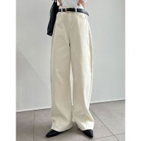 Re:EDIT/リエディ Re:EDIT ウォッシュ加工コットンツイルカーブパンツ/507416795