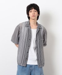 Purple & Yellow/マルチカラーストライプレースシャツ/508115485