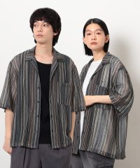 Purple & Yellow/マルチカラーストライプレースシャツ/508115485