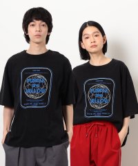 Purple & Yellow/フロスト加工ツアー風プリント半袖Ｔシャツ/508115492