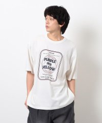 Purple & Yellow/フロスト加工ツアー風プリント半袖Ｔシャツ/508115492
