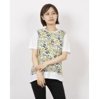 mideu/ミ・デゥー mi・deu・・・ 小花柄無地切替半袖プルオーバー/508155437