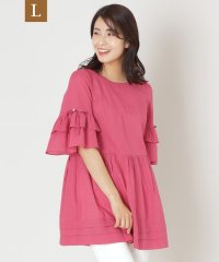 TO BE CHIC(L SIZE)/【L】ウェーブローン スリーブフリルチュニック/508162640