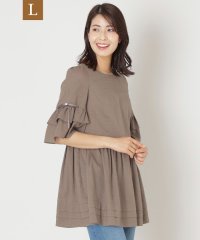 TO BE CHIC(L SIZE)/【L】ウェーブローン スリーブフリルチュニック/508162640