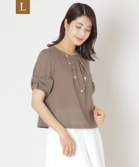 TO BE CHIC(L SIZE)/【L】ウェーブローン スリーブリボンブラウス/508162645