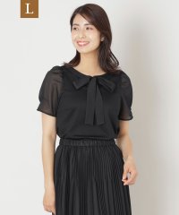 TO BE CHIC(L SIZE)/【L】リボンネック スリーブコンビカットソー/508162649
