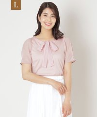 TO BE CHIC(L SIZE)/【L】リボンネック スリーブコンビカットソー/508162649