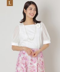 TO BE CHIC(L SIZE)/【L】ドットパールスリーブ カットソー/508162652