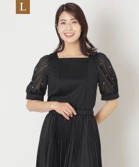 TO BE CHIC(L SIZE)/【L】ドットパールスリーブ カットソー/508162652