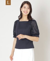 TO BE CHIC(L SIZE)/【L】ドットパールスリーブ カットソー/508162652
