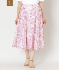 TO BE CHIC(L SIZE)/【L】ローズプリントジャカードフレアスカート/508162662